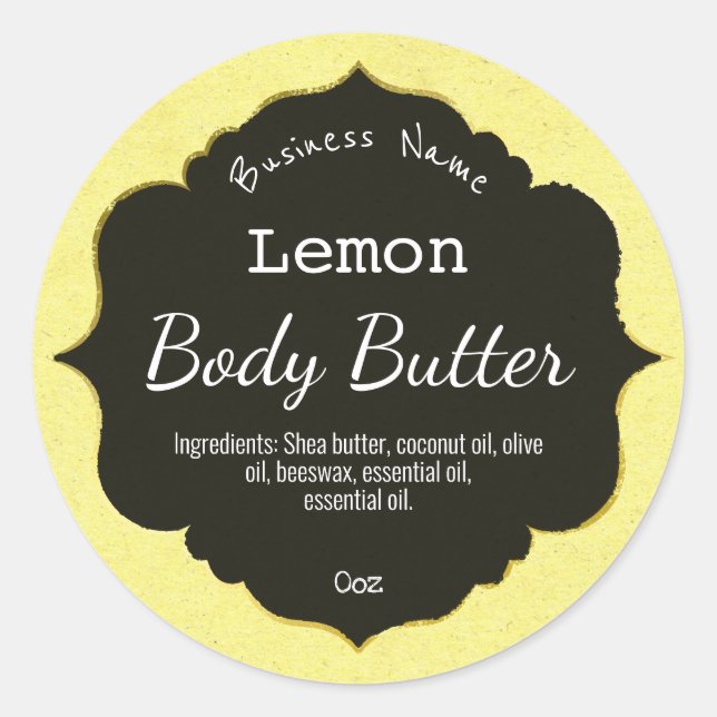 Lemon Citrus Products Yellow Labels (Front)