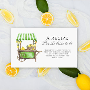 Lemon Citrus - Recipe for the bride to be Enclosure Card