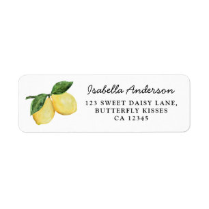Lemon Citrus Return Address