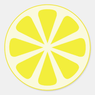 Lemon Citrus Slice Fruit 1st Birthday Thank You Classic Round Sticker