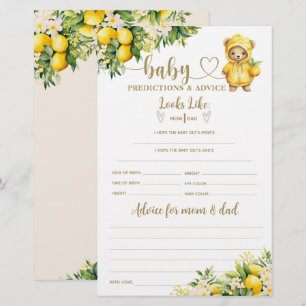 Lemon Citrus Summer Baby Shower Game