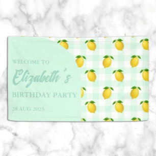 Lemon Citrus Summer Birthday Banner