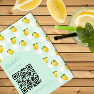Lemon Citrus Summer Birthday Registry Enclosure Card