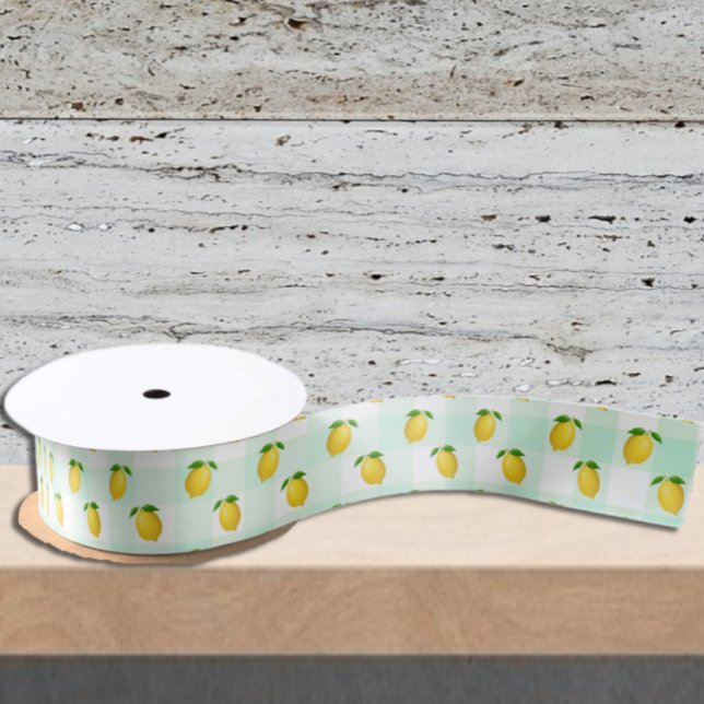 Lemon Citrus Summer Birthday Satin Ribbon (Creator Uploaded)