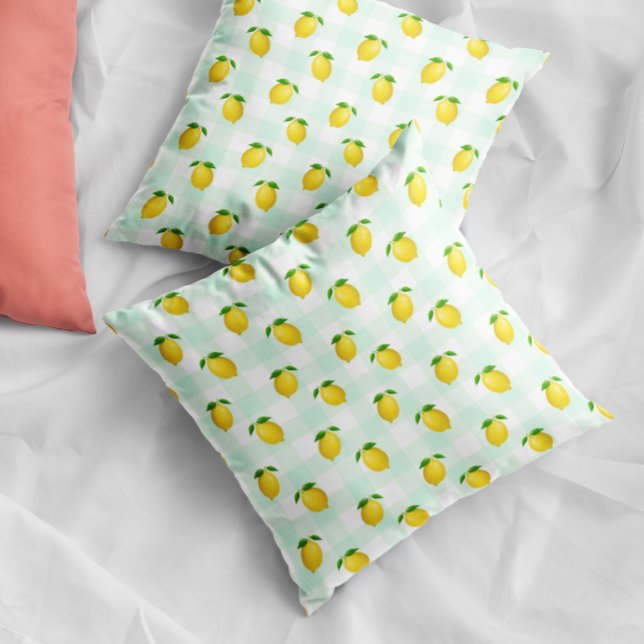 Lemon Citrus Summer Birthday Throw Pillow (Creator Uploaded)