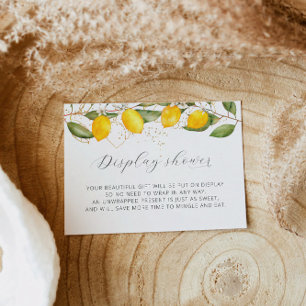Lemon Citrus Summer Display Shower Bridal Shower Enclosure Card
