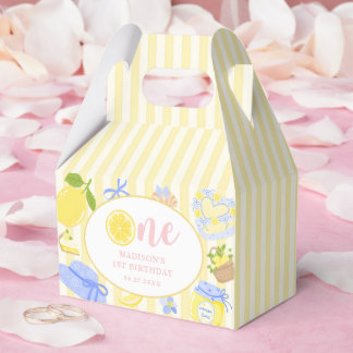 Lemon Citrus Summer Lemonade 1st Birthday Party  Favor Box