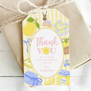 Lemon Citrus Summer Lemonade 1st Birthday Party Gift Tags