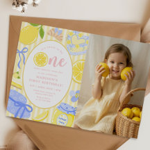 Lemon Citrus Summer Lemonade 1st Birthday Photo