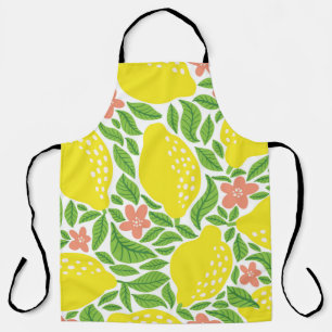 Lemon Citrus Summer Vintage Pattern Apron