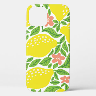 Lemon Citrus Summer Vintage Pattern iPhone 12 Case