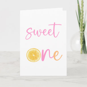Lemon Citrus Sweet One Happy Birthday Card