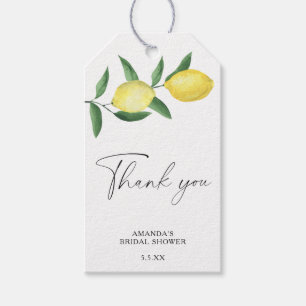Lemon Citrus - Wedding Thank You Card Gift Tags