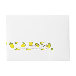 Lemon Citrus White Wraparound Label