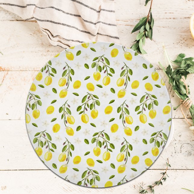 Lemon, Citrus Yellow and Green   Cutting Board (Creator Uploaded)