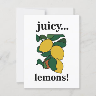Lemon Citrus Yellow Fruit Postcard