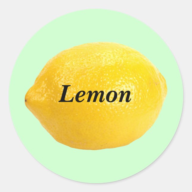 Lemon Classic Round Sticker (Front)