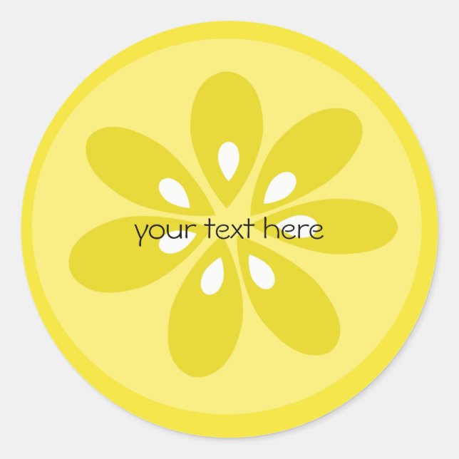 Lemon Classic Round Sticker (Front)