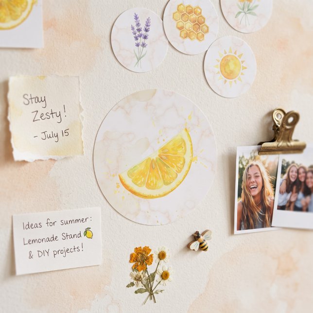 Lemon Classic Round Sticker (Creator Uploaded)