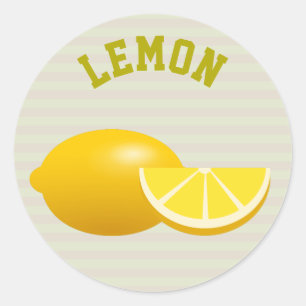 Lemon Classic Round Sticker