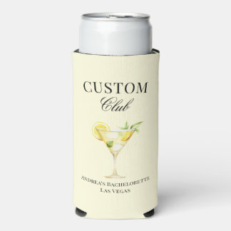 Lemon Cocktail Luxury Social Club Custom Seltzer Can Cooler
