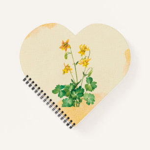 Lemon Columbine Flower Notebook