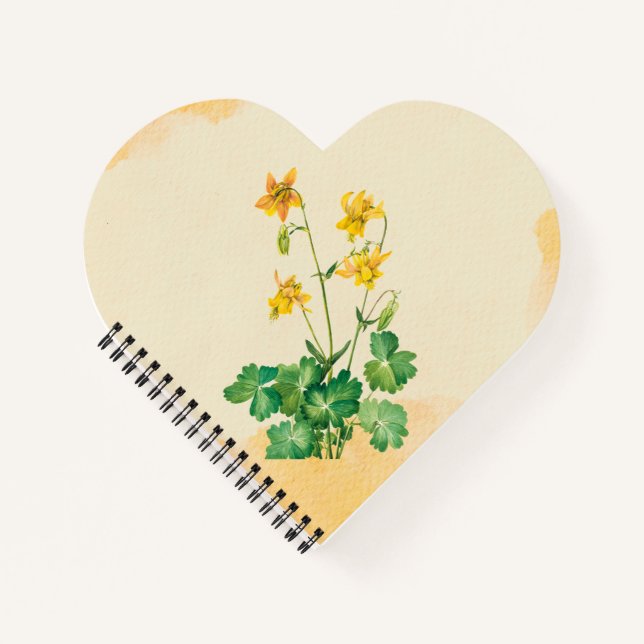 Lemon Columbine Flower Notebook (Front)