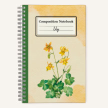 Lemon Columbine Flower Personalized Composition