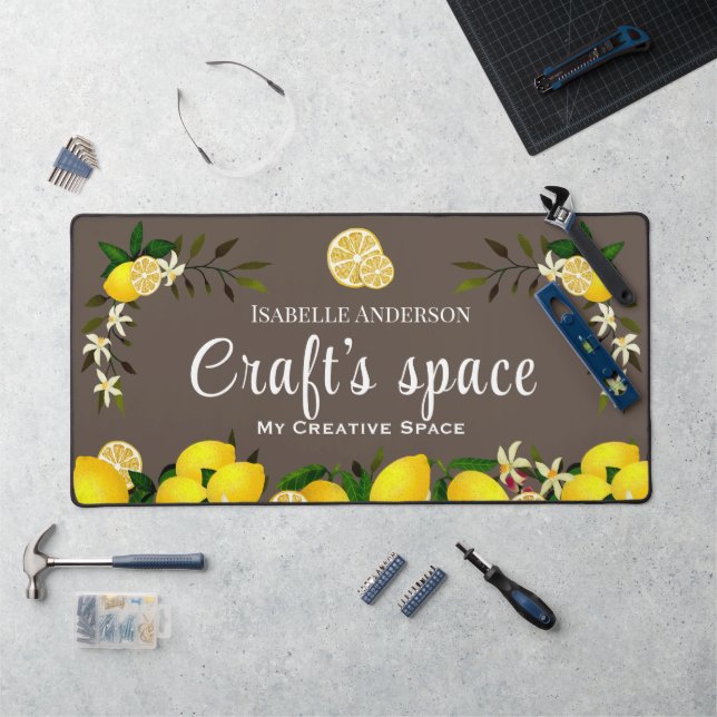 Lemon Craft Brown Desk Mat (Workstation)