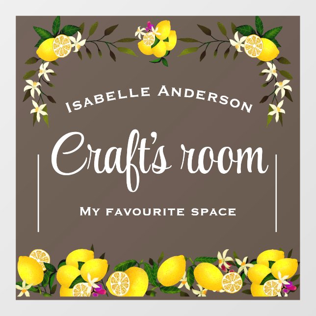 Lemon Craft Brown Window Cling (Sheet)