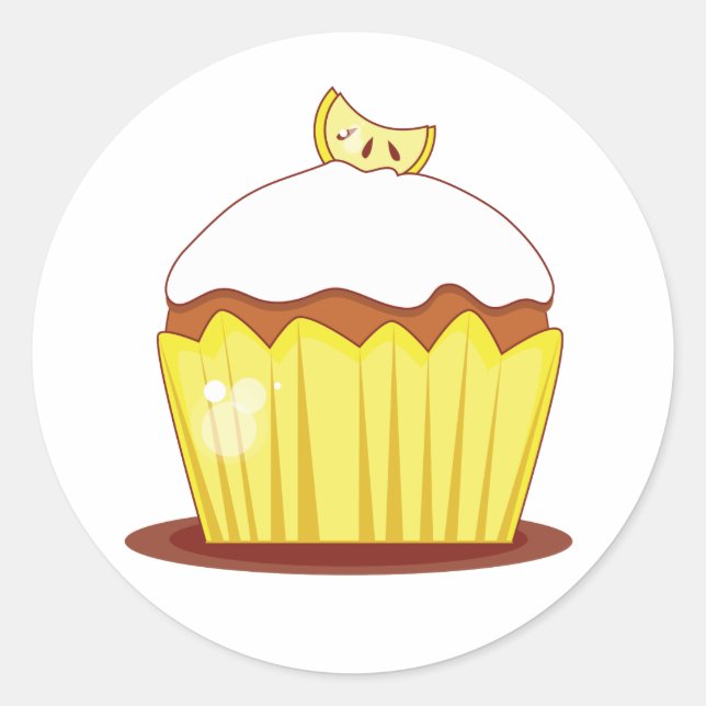 Lemon Cupcake Coordinating Envelope Seals (Front)