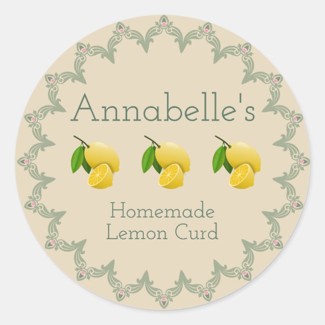 Lemon Curd Label (Front)