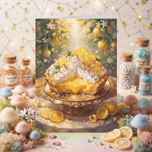 Lemon Custard Pie Happy Birthday Card