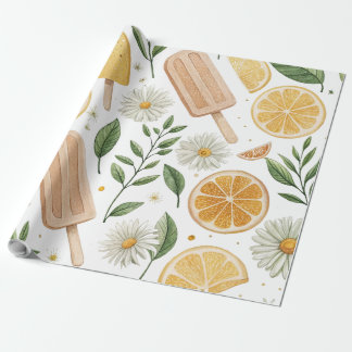 Lemon Daisy Wrapping Paper – Long Roll (30" x 45')