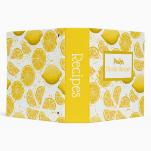 Lemon Dash Family Recipe Binder