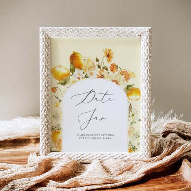 Lemon date night ideas. Date jar bridal game Poster (Creator Uploaded)