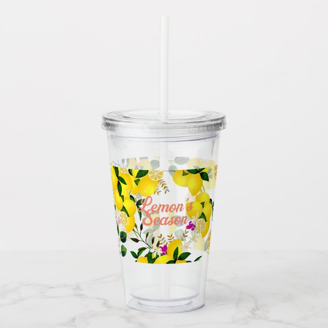 Lemon Days  Acrylic Tumbler (Front)