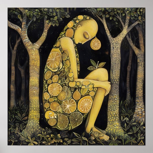 Lemon Decorative Painting Art Print (Front)