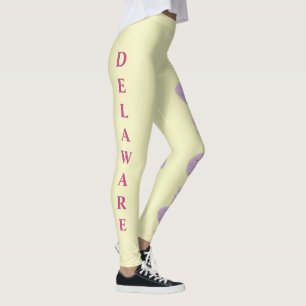 Lemon Delaware State Flower Peach Blossom Leggings