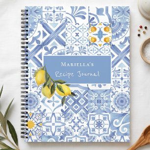 Lemon Design Personalized Recipe Journal