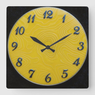 Lemon Dial Square Wall Clock