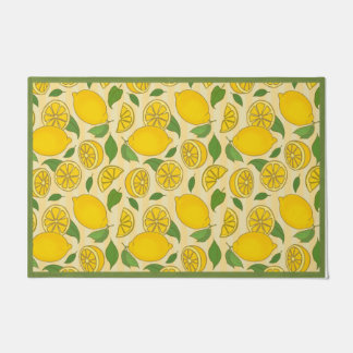 Lemon Doormat, Lemon Welcome Mat, Spring Decor Doormat