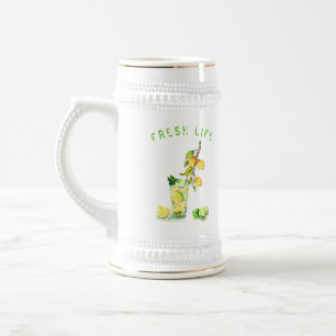 Lemon Drink Beer Stein - Custom Text