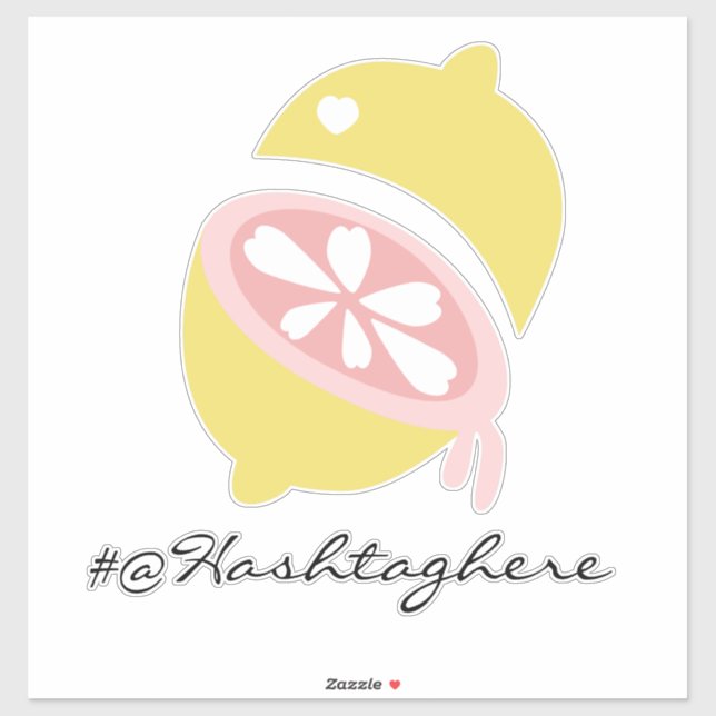 Lemon Dripping  Name  Script Car Decal (Sheet)