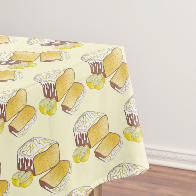 Lemon Drizzle Cake Loaf Baking Baked Goods Tablecloth (In Situ)