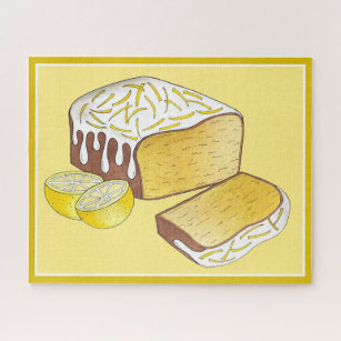 Lemon Drizzle Pound Cake Loaf British Baking Food Jigsaw Puzzle