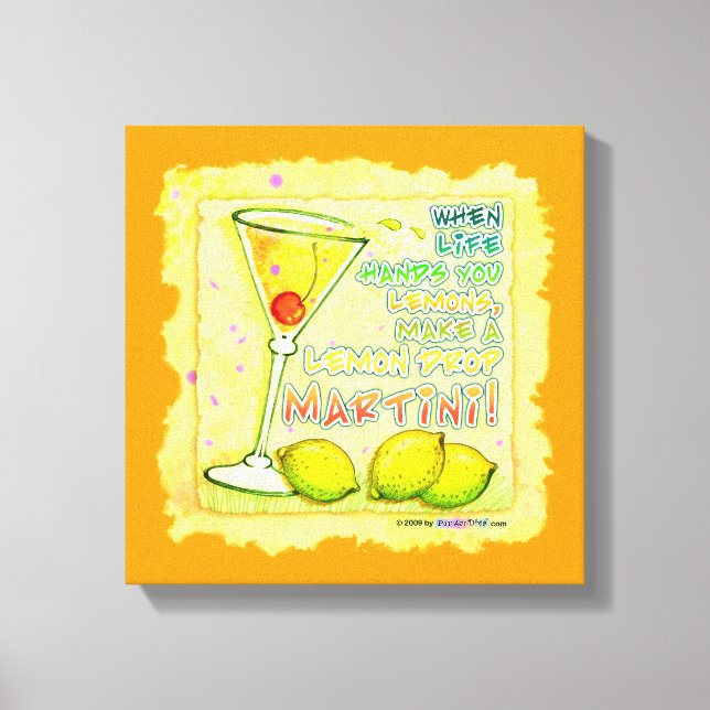 LEMON DROP MARTINI Gallery Wrapped Canvas (Front)