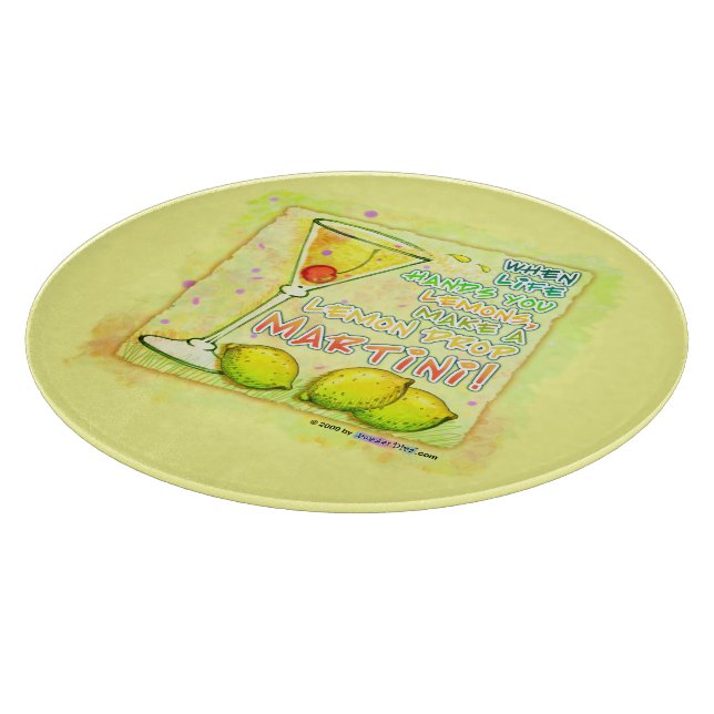 Lemon Drop Martini Glass Cutting Boards (Corner)