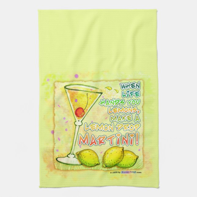 LEMON DROP MARTINI Kitchen, Bath or Bar TOWEL (Vertical)