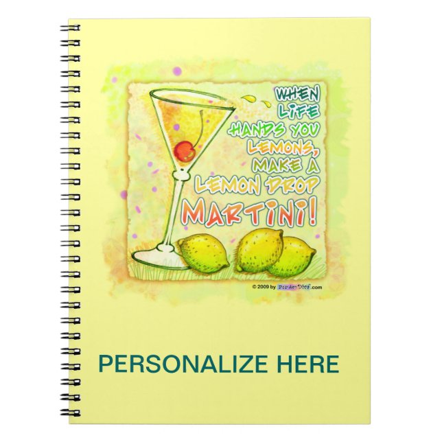 LEMON DROP MARTINI NOTEBOOK (Front)